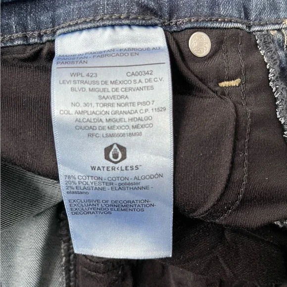 Levis Signature Midrise Bootcut Jeans Dark Indigo W26 - Picture 5 of 14